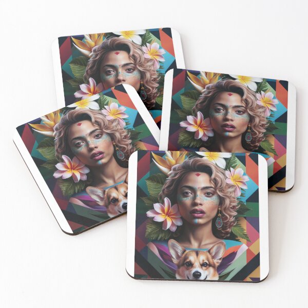 Item preview, Flowers And Dogs  designed and sold by CanvasCarousel.