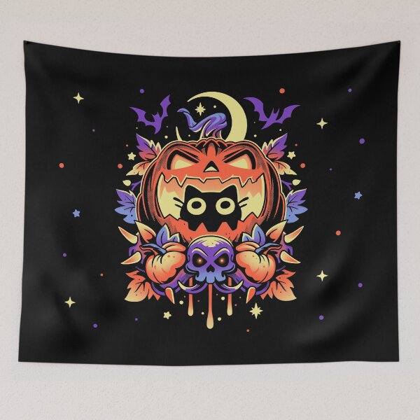 Item preview, Halloween Cat Hideout - Spooky Pumpkin designed and sold by Snouleaf.