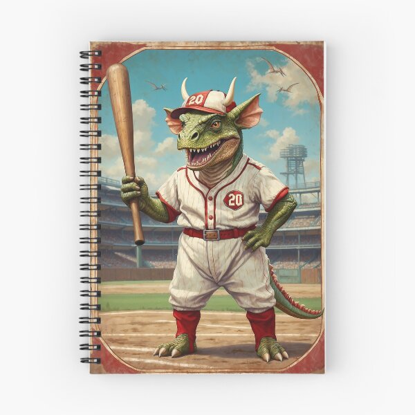 Item preview, Vintage Style Dinosaur Baseball Card Player 20 designed and sold by MudgeStudios.