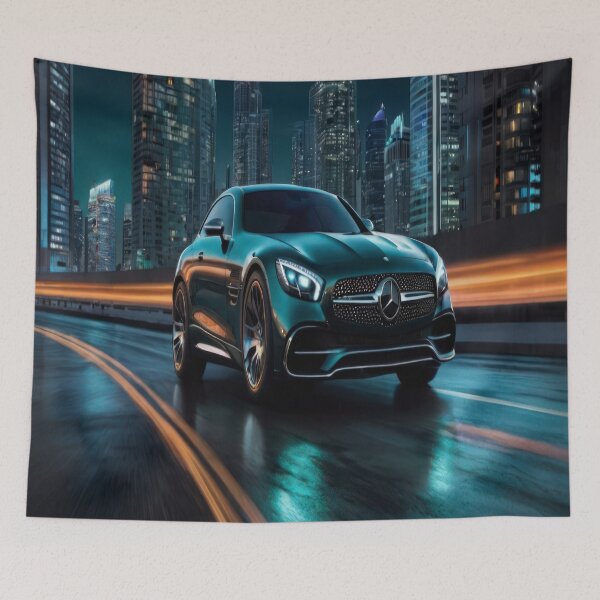 Item preview, Mercedes Benz wallpaper in the city designed and sold by Expressions-Sel.
