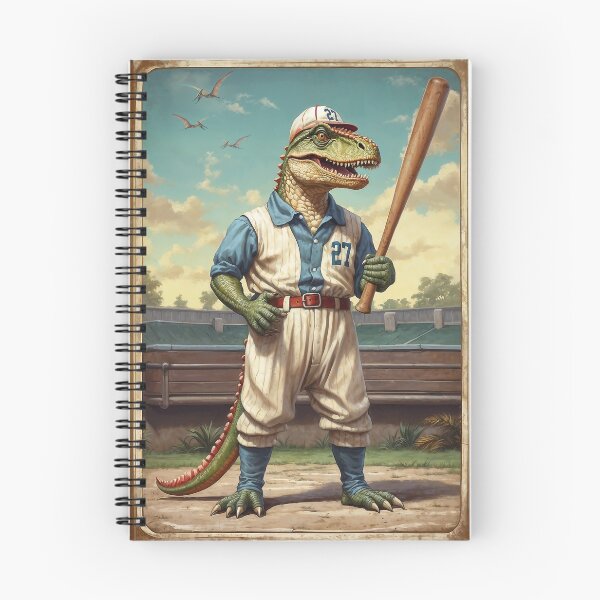 Item preview, Vintage Style Dinosaur Baseball Card Player 27 designed and sold by MudgeStudios.