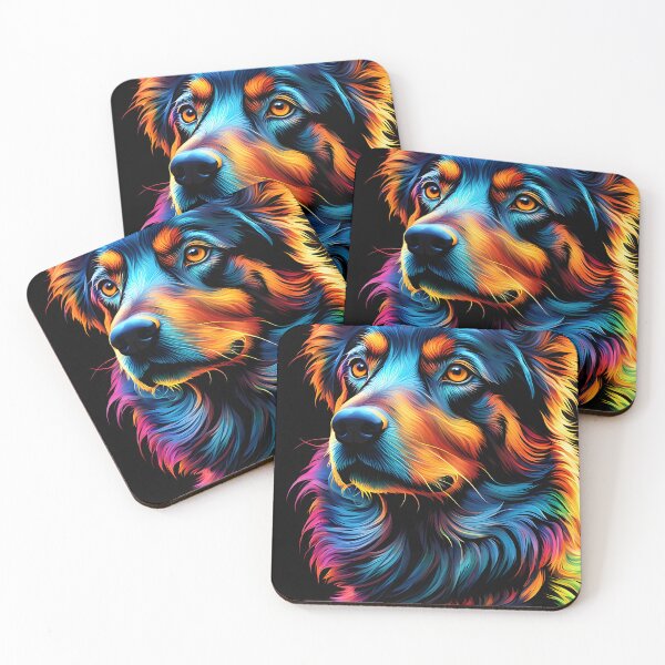Item preview, colorful dog designed and sold by misbahsiro.