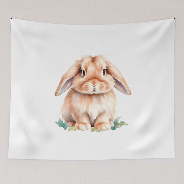 Item preview, Fluffy Bunny In Watercolor Style designed and sold by Adelberton.