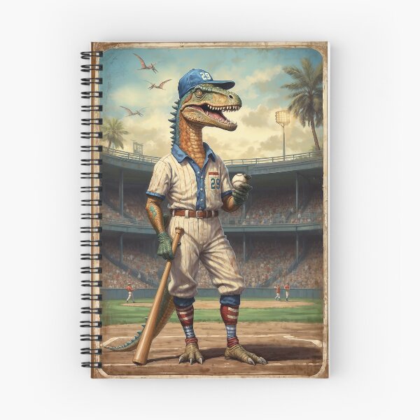 Item preview, Vintage Style Dinosaur Baseball Card Player 29 designed and sold by MudgeStudios.