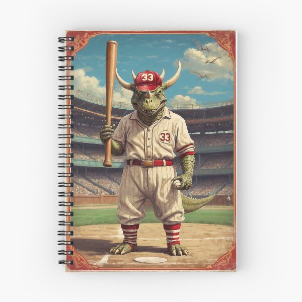 Item preview, Vintage Style Dinosaur Baseball Card Player 33 designed and sold by MudgeStudios.