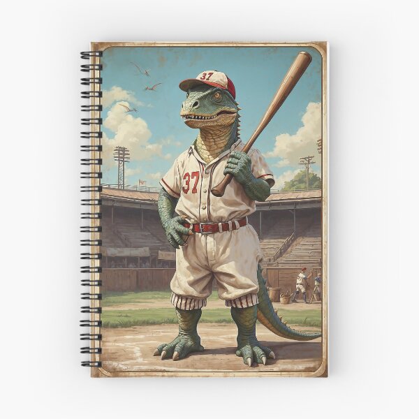 Item preview,  Vintage Style Dinosaur Baseball Card Player 37 designed and sold by MudgeStudios.