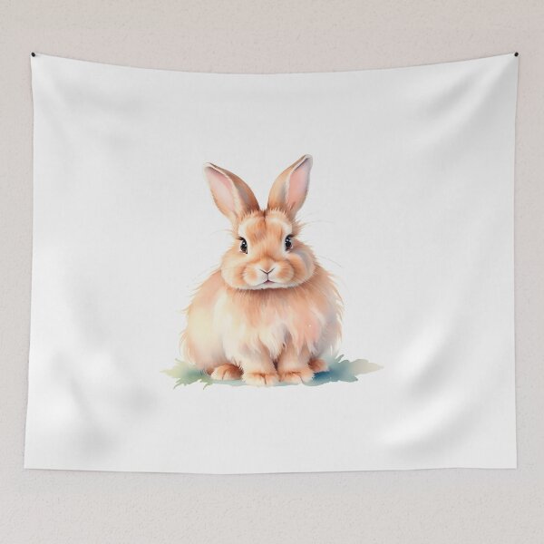 Item preview, Fluffy Bunny In Watercolor Style designed and sold by Adelberton.