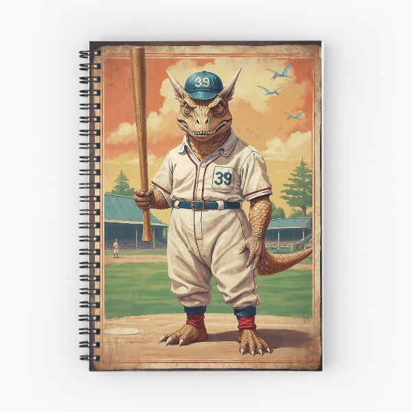 Item preview, Vintage Style Dinosaur Baseball Card Player 39 designed and sold by MudgeStudios.
