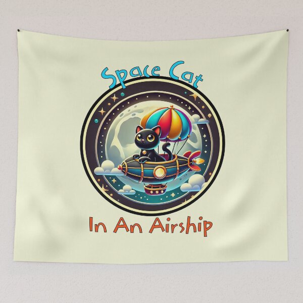 Item preview, Space Cat in an Airship - A High-Flying Adventure for Kids designed and sold by SportyAndArtful.