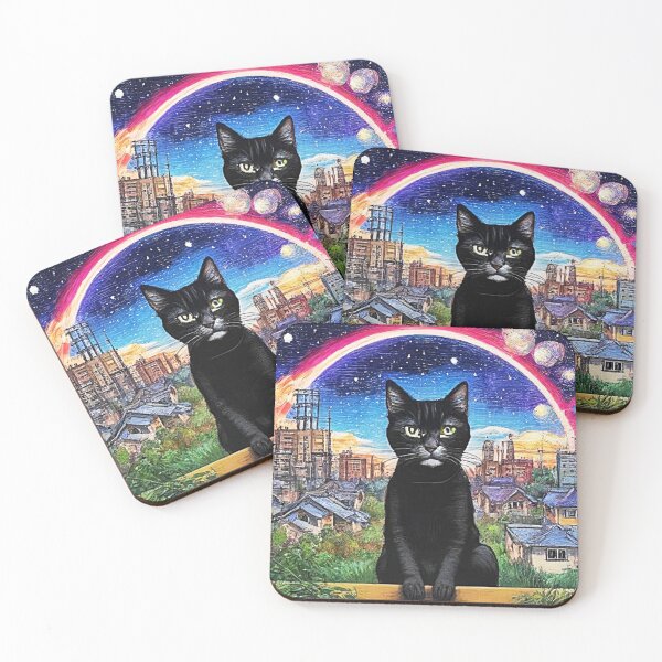 Item preview, Black Cat at night 1 designed and sold by George Hutton Hunter.