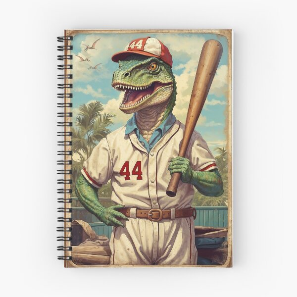 Item preview, Vintage Style Dinosaur Baseball Card Player 44 designed and sold by MudgeStudios.