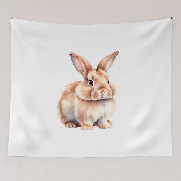Item preview, Fluffy Bunny In Watercolor Style designed and sold by Adelberton.