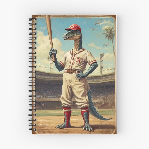Item preview, Vintage Style Dinosaur Baseball Card Player 51 designed and sold by MudgeStudios.