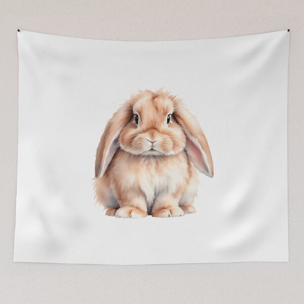 Item preview, Fluffy Bunny In Watercolor Style designed and sold by Adelberton.
