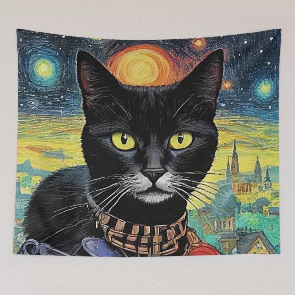 Item preview, Black Cat at night 5 designed and sold by George Hutton Hunter.