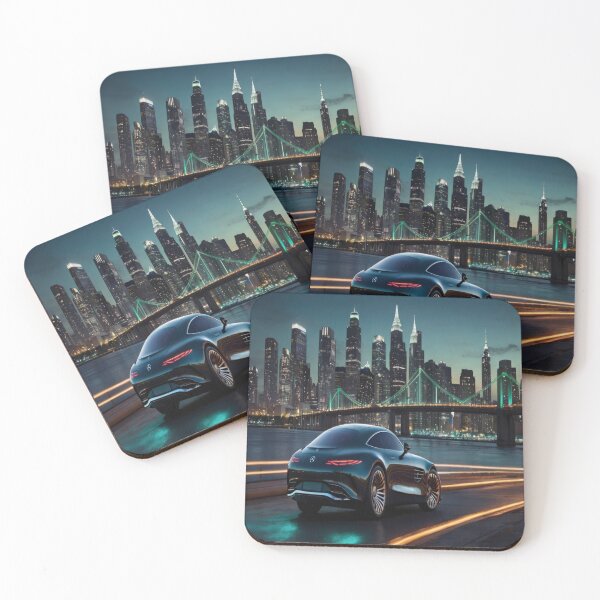 Item preview, wallpaper in the city Mercedes Benz car Rear view designed and sold by Expressions-Sel.