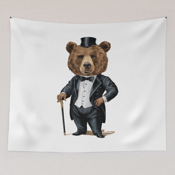 Item preview, Vintage Brown Bear Wearing A Tuxedo  designed and sold by PolygonPinnacle.