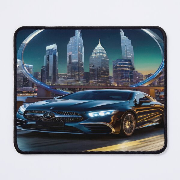 Item preview, Mercedes Benz wallpaper in the city  with skyscrapers designed and sold by Expressions-Sel.