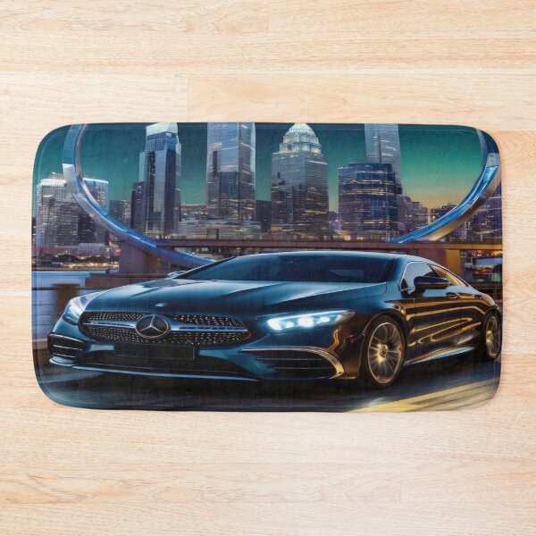 Item preview, Mercedes Benz wallpaper in the city  with skyscrapers designed and sold by Expressions-Sel.