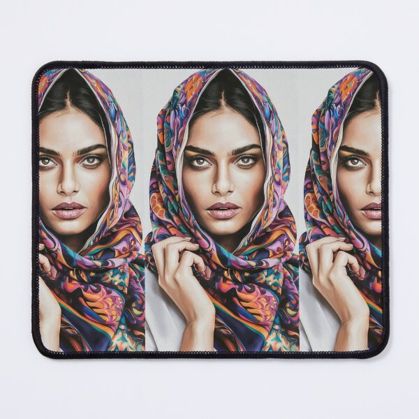 Item preview, House Of Fashion - Woman With Multi-coloured scarf  designed and sold by CanvasCarousel.