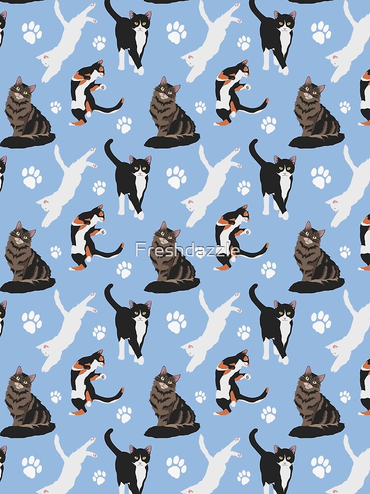 Thumbnail 3 of 3, Scarf, Cat pattern designed and sold by Freshdazzle.