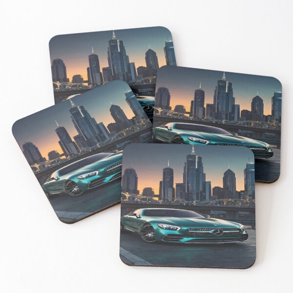 Item preview, Mercedes Benz wallpaper in the city  skyscrapers designed and sold by Expressions-Sel.
