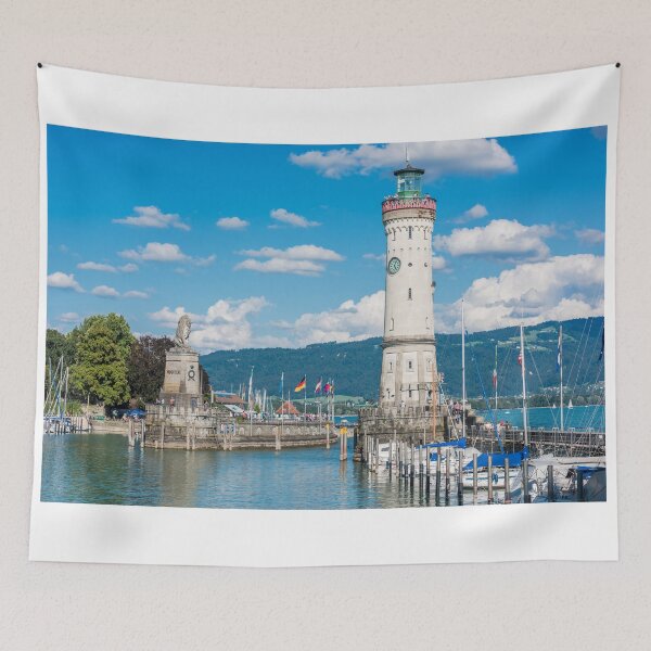Item preview, Lighthouse of Lindau at lake Constance, Bodensee designed and sold by dvoevnore.