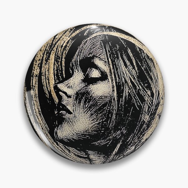 Item preview, Dream - abstract retro style sketch of a woman dreaming designed and sold by UmagineArts.