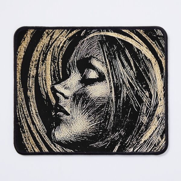 Item preview, Dream - abstract retro style sketch of a woman dreaming designed and sold by UmagineArts.