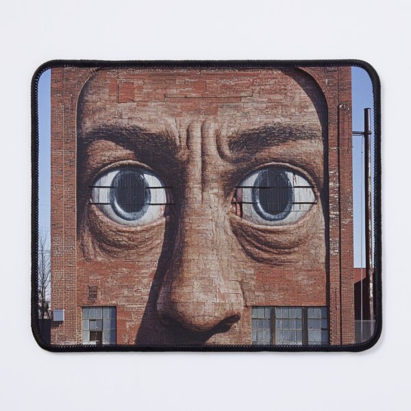 Item preview, Massive Eyes on Red Brick Building Art designed and sold by hafifebozaid.