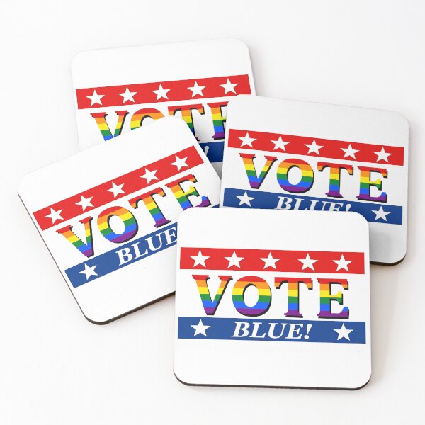 Item preview, Gay Rainbow Flag VOTE Blue! designed and sold by Live Out Gear.
