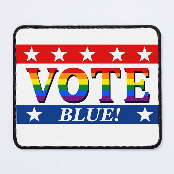Item preview, Gay Rainbow Flag VOTE Blue! designed and sold by Live Out Gear.