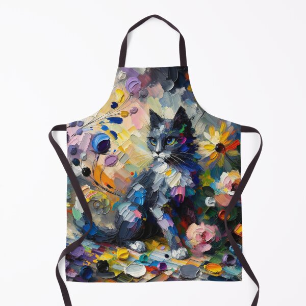 Item preview, Impressionism Artistic Painting of a Cat in a Kaleidoscope of Colors designed and sold by Keirnyx.