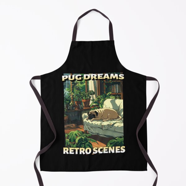 Item preview, Pug Dreams Retro Scenes Retro Pug Retro Mop designed and sold by SvenJ94.