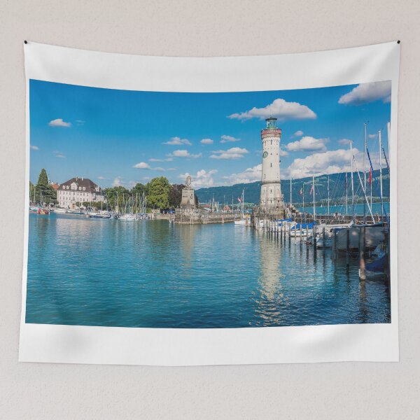 Item preview, Lighthouse of Lindau at lake Constance, Bodensee designed and sold by dvoevnore.