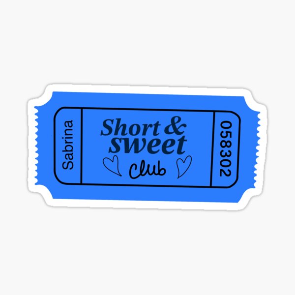 Item preview, short sweet club ticket designed and sold by SOFTIA.