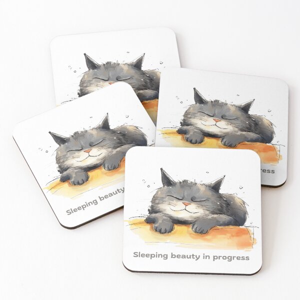 Item preview, Funny Cat Sleeping Beauty designed and sold by M1234s.