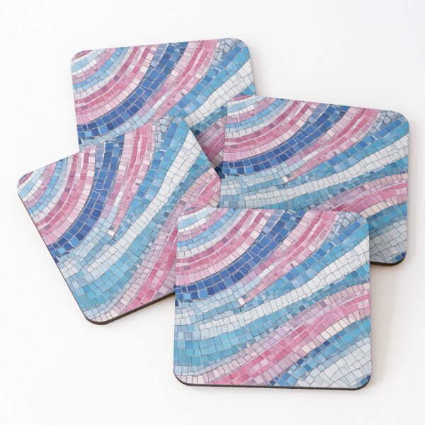 Item preview, Blue and pink mosaic designed and sold by GasconyPassion.