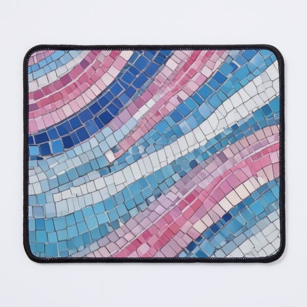 Item preview, Blue and pink mosaic designed and sold by GasconyPassion.