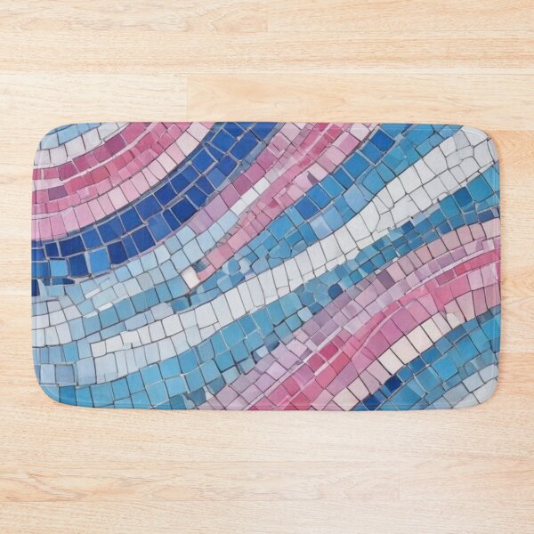 Item preview, Blue and pink mosaic designed and sold by GasconyPassion.
