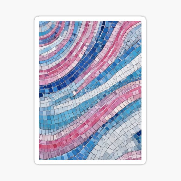 Item preview, Blue and pink mosaic designed and sold by GasconyPassion.