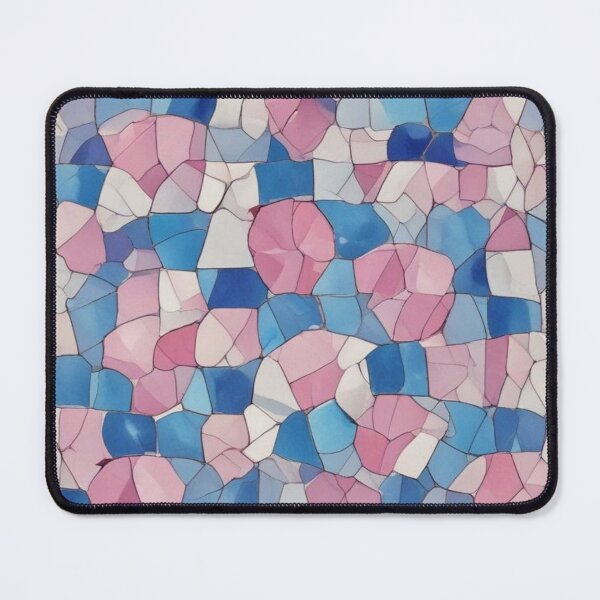 Item preview, Pink and blue mosaic designed and sold by GasconyPassion.