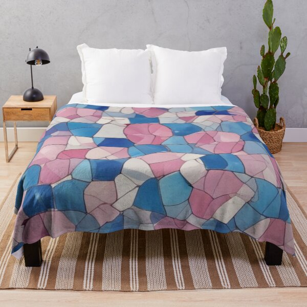 Item preview, Pink and blue mosaic designed and sold by GasconyPassion.