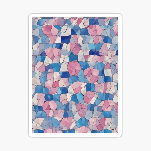 Item preview, Pink and blue mosaic designed and sold by GasconyPassion.