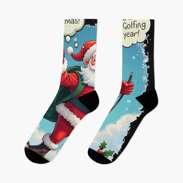 Item preview, Santa - Happy golfing new year designed and sold by Ian Matthews.