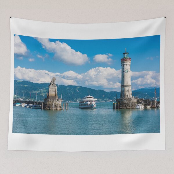 Item preview, Lighthouse of Lindau at lake Constance, Bodensee designed and sold by dvoevnore.