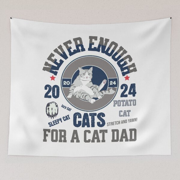 Item preview, Never enough cats for cat dad designed and sold by BritishDelights.
