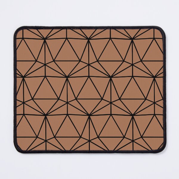 Item preview, Tan and Black Dodecahedron DND TTRPG Repeating Pattern designed and sold by ReverieFab.