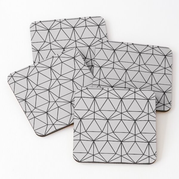 Item preview, Ash and Black Dodecahedron DND TTRPG Repeating Pattern designed and sold by ReverieFab.