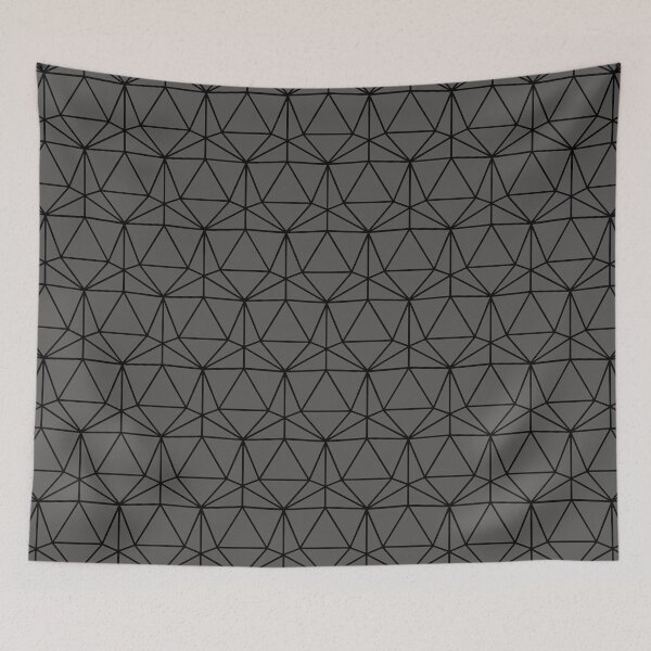 Item preview, Gray and Black Dodecahedron DND TTRPG Repeating Pattern designed and sold by ReverieFab.